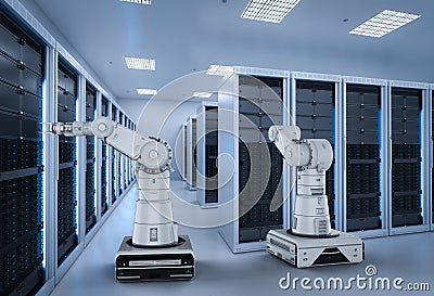 Automation server room Stock Photo