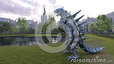 3D rendering of a robot monster Stock Photo