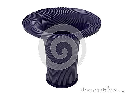 3D rendering - round circular twisted shape Stock Photo