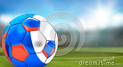 3d rendering of russian soccer ball. football ball of Russia Cartoon Illustration