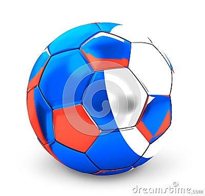 3d rendering of russian soccer ball. football ball of Russia Cartoon Illustration