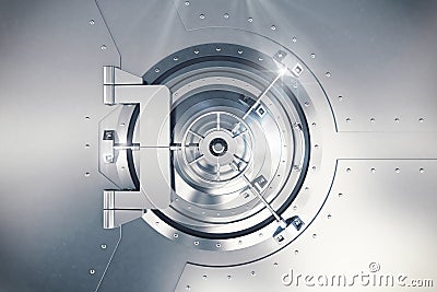 3D Rendering safe door Stock Photo