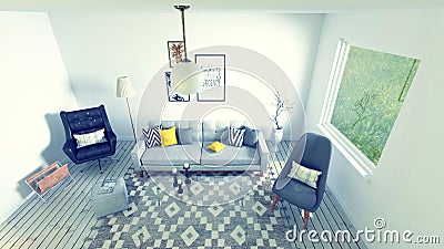 Scandinavian Interior design Stock Photo