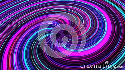 3D rendering, science fiction background of glowing particles with depth and bokeh Line and square particles, pink gold surface Stock Photo