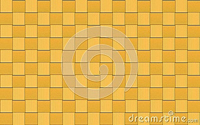 3d rendering. seamless golden small square shape tiles block wall background Stock Photo