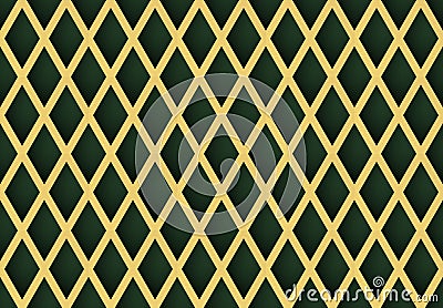 3d rendering. Seamless modern luxurious golden grid pattern wall background Stock Photo