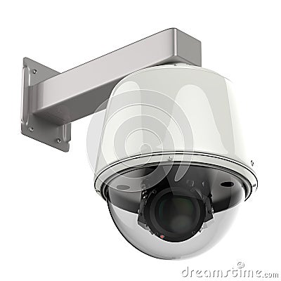 3d rendering security camera or cctv camera Stock Photo