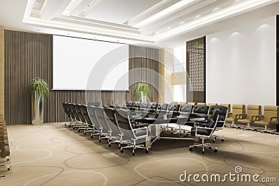 3d rendering seminar meeting room Stock Photo