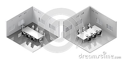 Conference room isometric Stock Photo