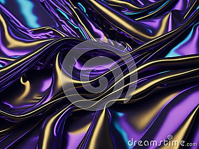 3D rendering of a shiny satin fabric. Stock Photo