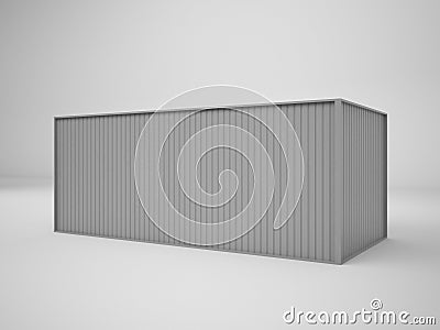 3D Rendering Shipping Container isolated on white background Cartoon Illustration