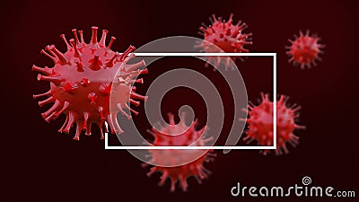 3d rendering of simple covid-19 virus model Stock Photo