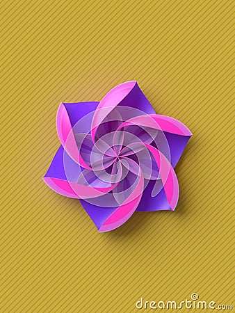 3d rendering simple geometric stylized flower in modern style. Trendy design element. Digital illustration Cartoon Illustration