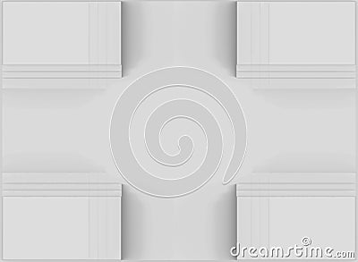 3d rendering. simple square shape pattern art wall background. Stock Photo