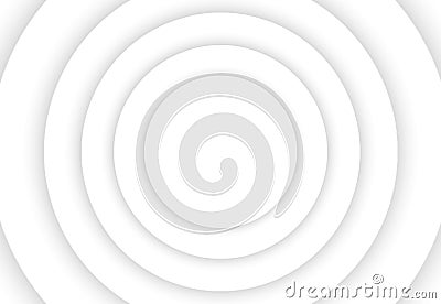 3d rendering. Simple white circle paper layer art wall background. Stock Photo