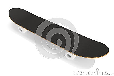 3d rendering skateboard deck isolated on white background. Stock Photo