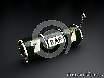 3d rendering of Slot machine, clipping path included Stock Photo