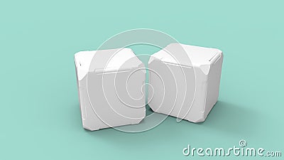 3D rendering of a small loot box pachaging blank empty template isolated in a studio background. Stock Photo