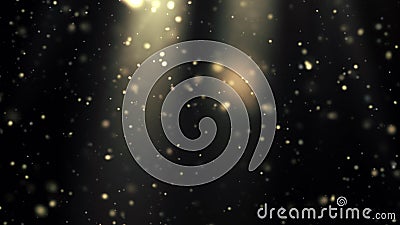 3D rendering small particles with volumetric lights. Computer generated magical soft background Stock Photo