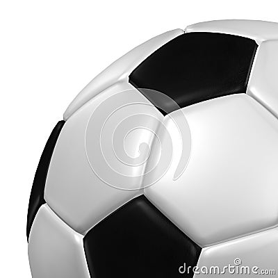 3d rendering of a soccer ball. ( Leather texture ) Stock Photo