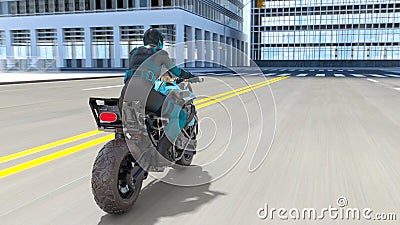 3D rendering of speeder bike Stock Photo