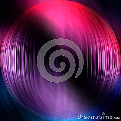 3d rendering spherical lines, colors, abstract futuristic background Stock Photo