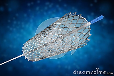 Stent for balloon angioplasty Stock Photo