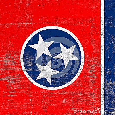 Scratched Tennessee flag Stock Photo