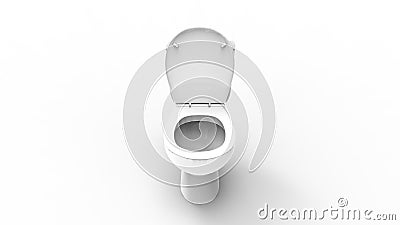 3d rendering of a toilet isolated in white studio background Stock Photo