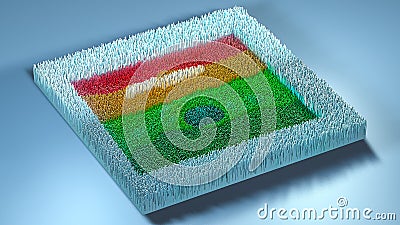 3d rendering topography with cubes Stock Photo