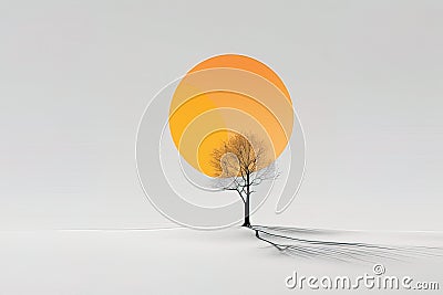 3 d rendering of a tree3 d rendering of a treeabstract landscape, nature, Stock Photo