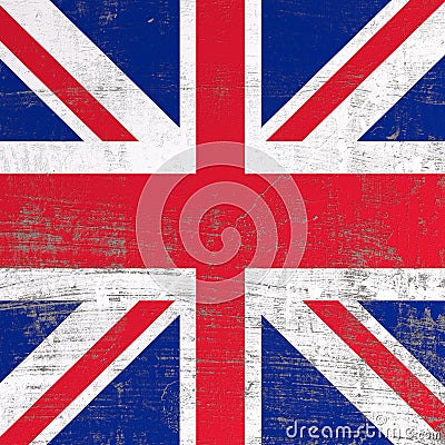 Scratched United Kingdom flag Stock Photo