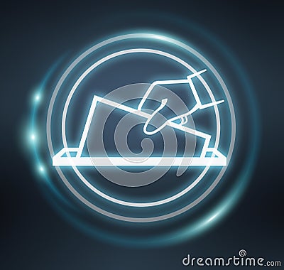 3D rendering vote modern icon interface Stock Photo