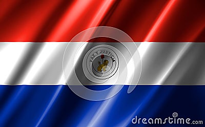 3D rendering of the waving flag Paraguay Stock Photo