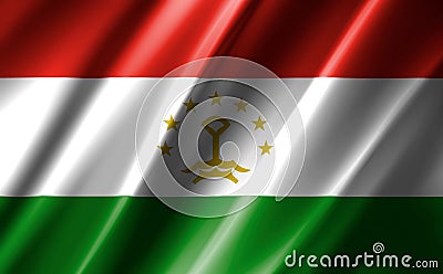 3D rendering of the waving flag Tajikistan Stock Photo