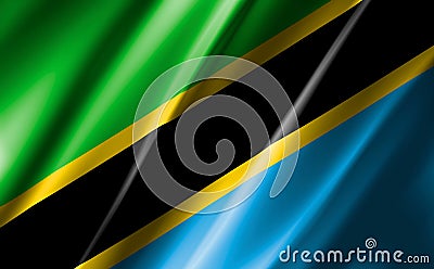 3D rendering of the waving flag Tanzania Stock Photo
