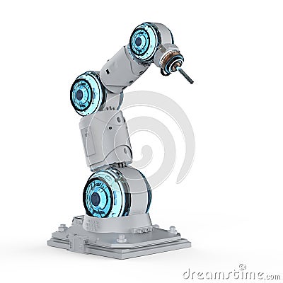 Welder robotic arm Stock Photo