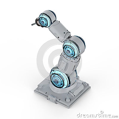 Welder robotic arm Stock Photo