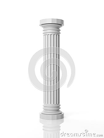 3d rendering white marble pillar Stock Photo