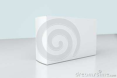 3d rendering, white packing boxes with white background Cartoon Illustration