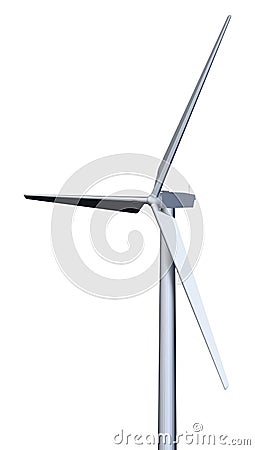 3D Rendering Wind Turbine on White Stock Photo