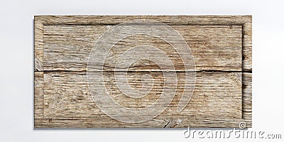 3d rendering wooden sign on white background Stock Photo