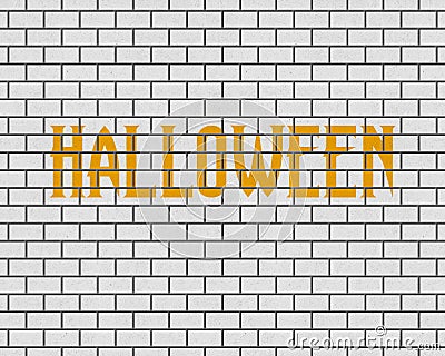 3D RENDERING WORDS HALLOWEEN Stock Photo