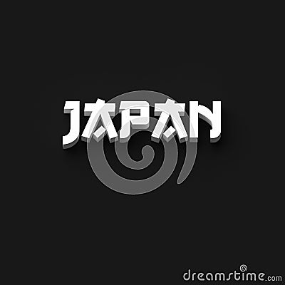 3D RENDERING WORDS `JAPAN` Stock Photo