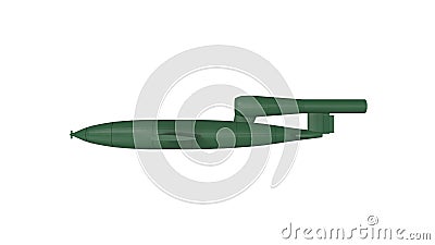 3D rendering of a world war two flying bomb rocket dangerous weapon Stock Photo