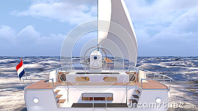 3D rendering of a yacht Stock Photo