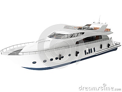 3d Rendering of a Yacht Stock Photo