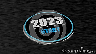 3d rendering of 2023 year start BTN Stock Photo