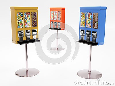 Vending machines with candies Stock Photo