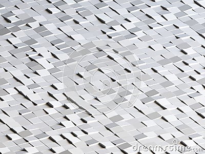 3d renders white panels Stock Photo